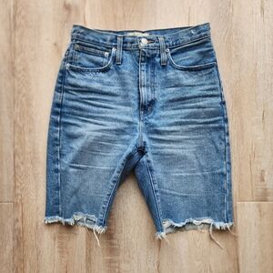 Madewell Womens High Rise Long Denim Shorts Size 25